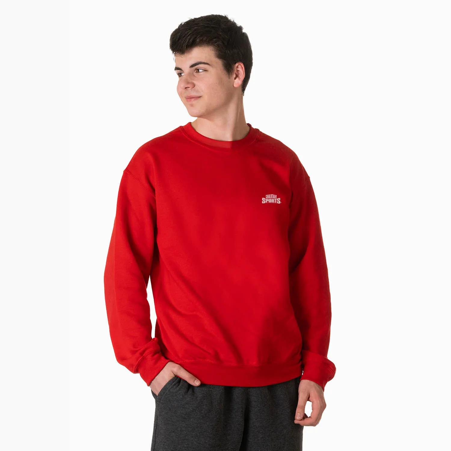 Basketball Crewneck Sweatshirt - Slam Dunk Santa (Back Design) 